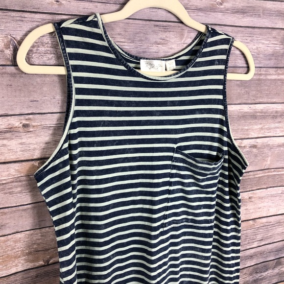 Stitchfix RD Style striped sleeveless hi low tunic - Picture 2 of 7